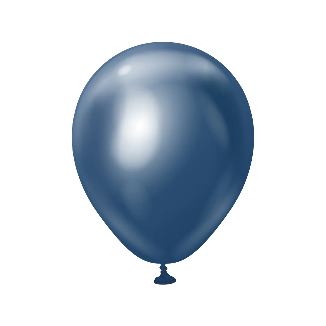 Kalisan Mirror Navy Latex Balloon - Various Sizes - Image 2