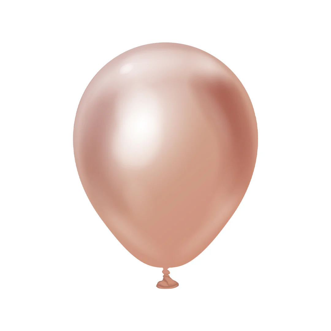 Kalisan Mirror Rose Gold Latex Balloon - Various Sizes - Image 3