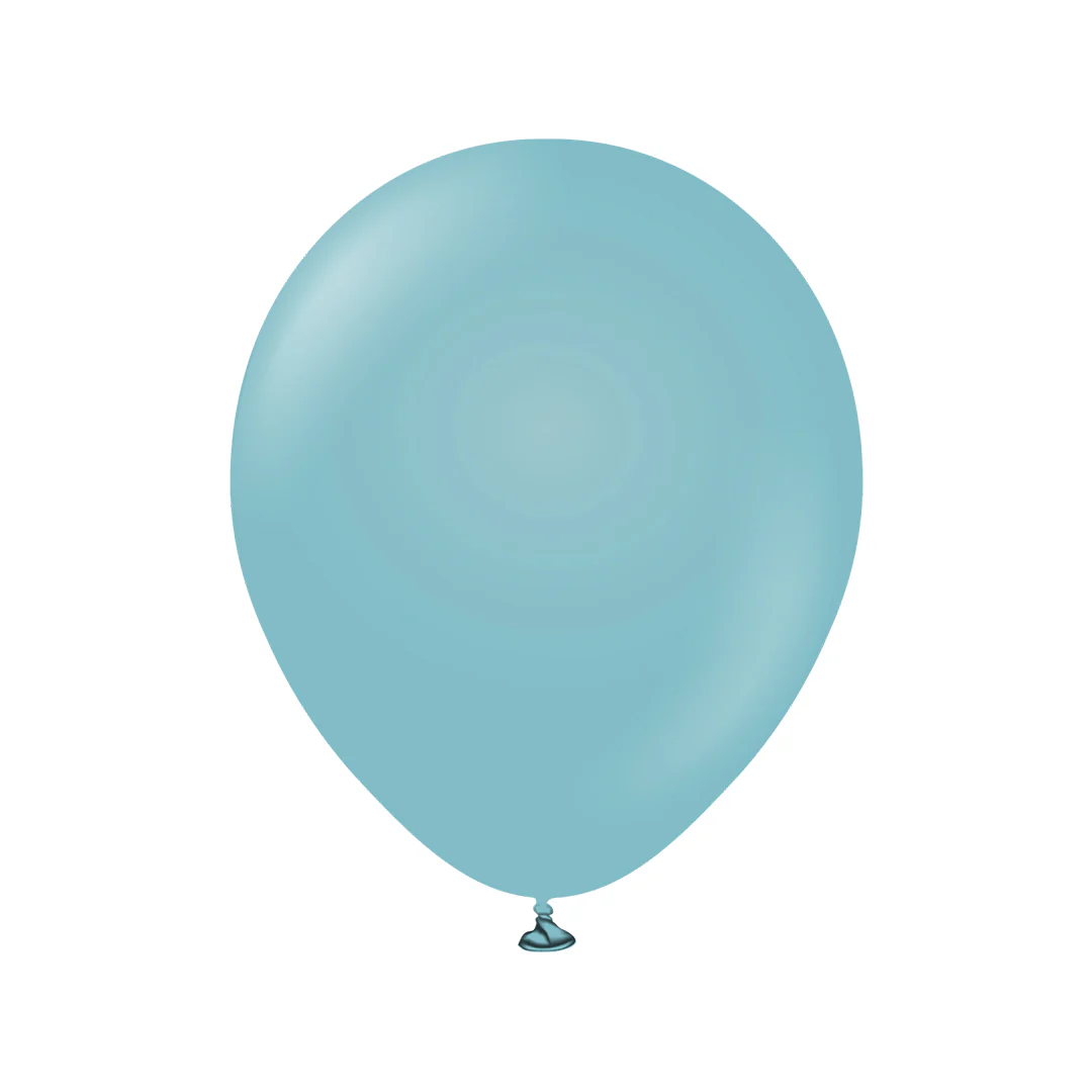 Kalisan Retro Blue Glass Latex Balloon - Various Sizes - Image 3
