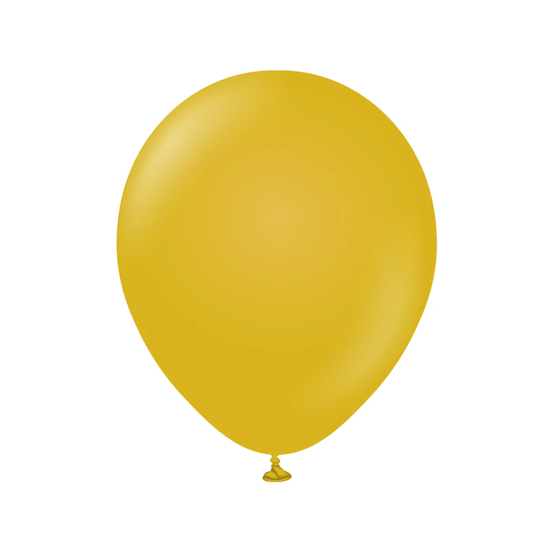 Kalisan Retro Mustard Latex Balloon - Various Sizes - Image 3