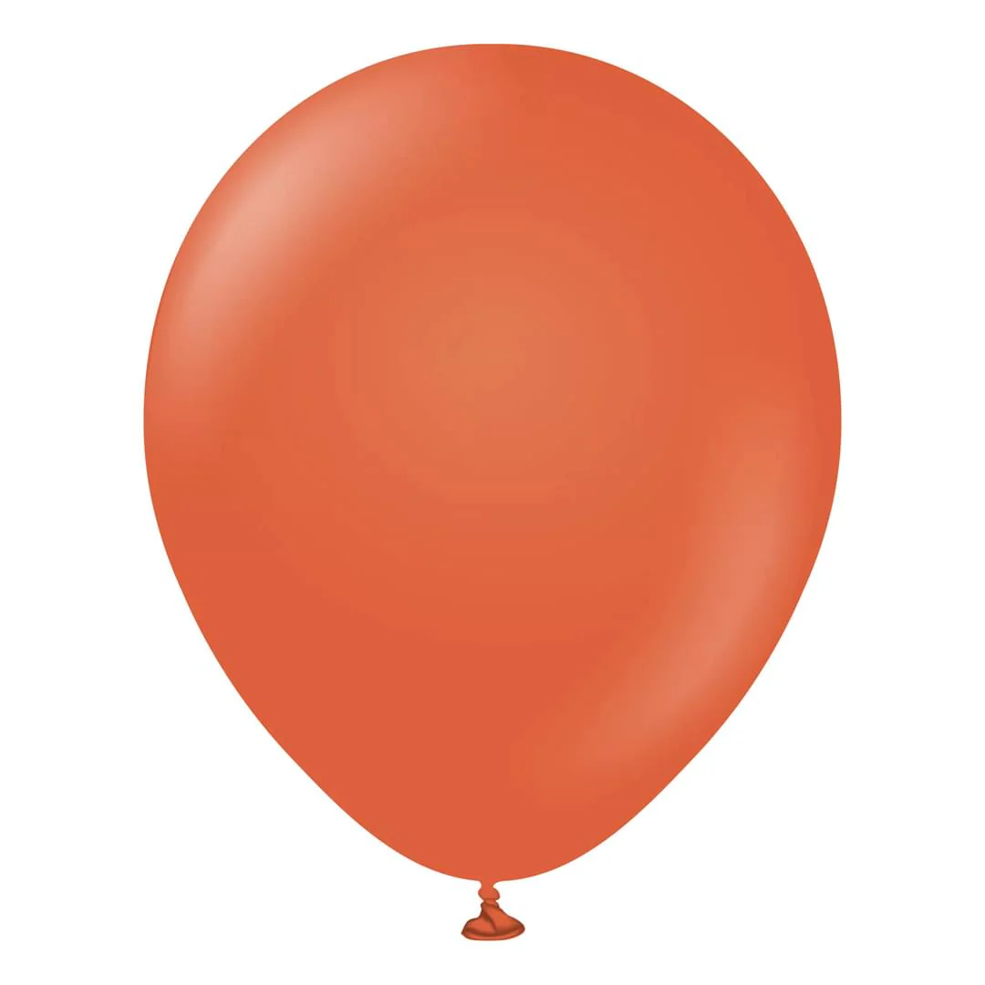 Kalisan Retro Rust Orange Latex Balloon - Various Sizes
