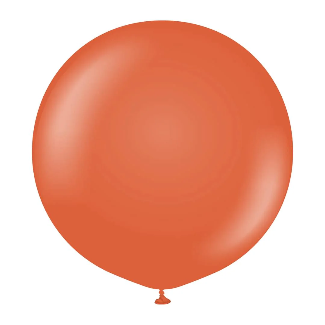 Kalisan Retro Rust Orange Latex Balloon - Various Sizes - Image 2