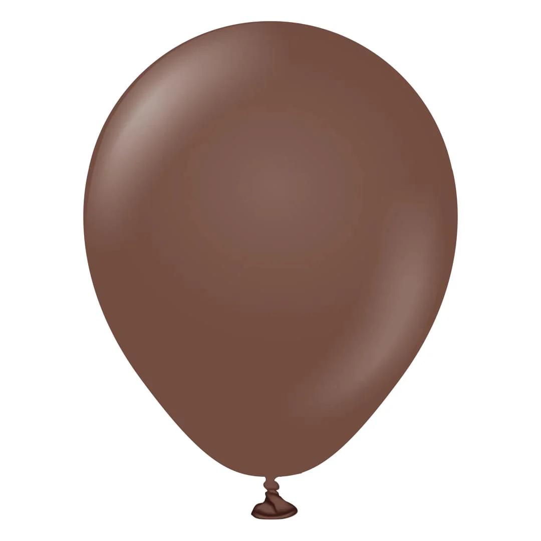 Kalisan Standard Chocolate Brown Latex Balloon - Various Sizes