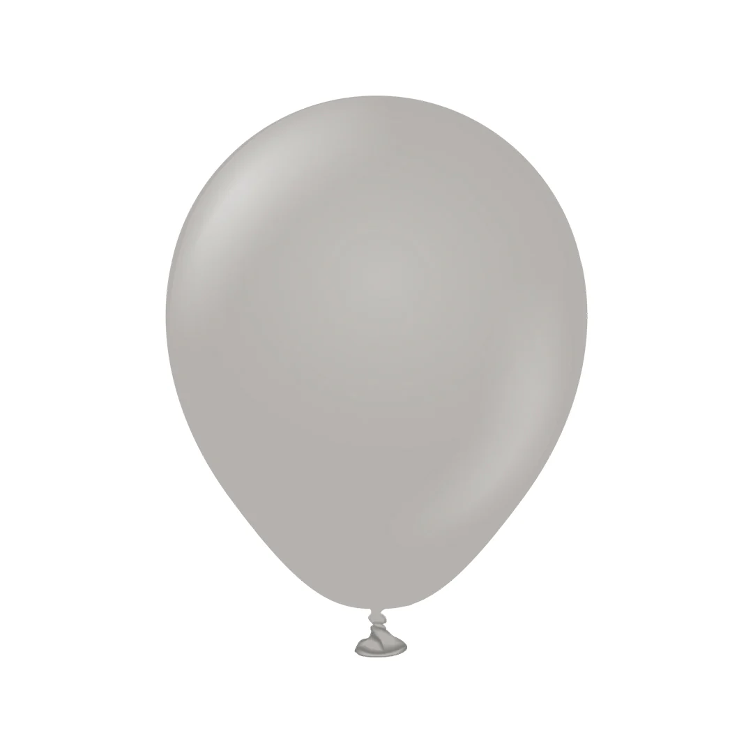 Kalisan Standard Grey Latex Balloon - Various Sizes - Image 3
