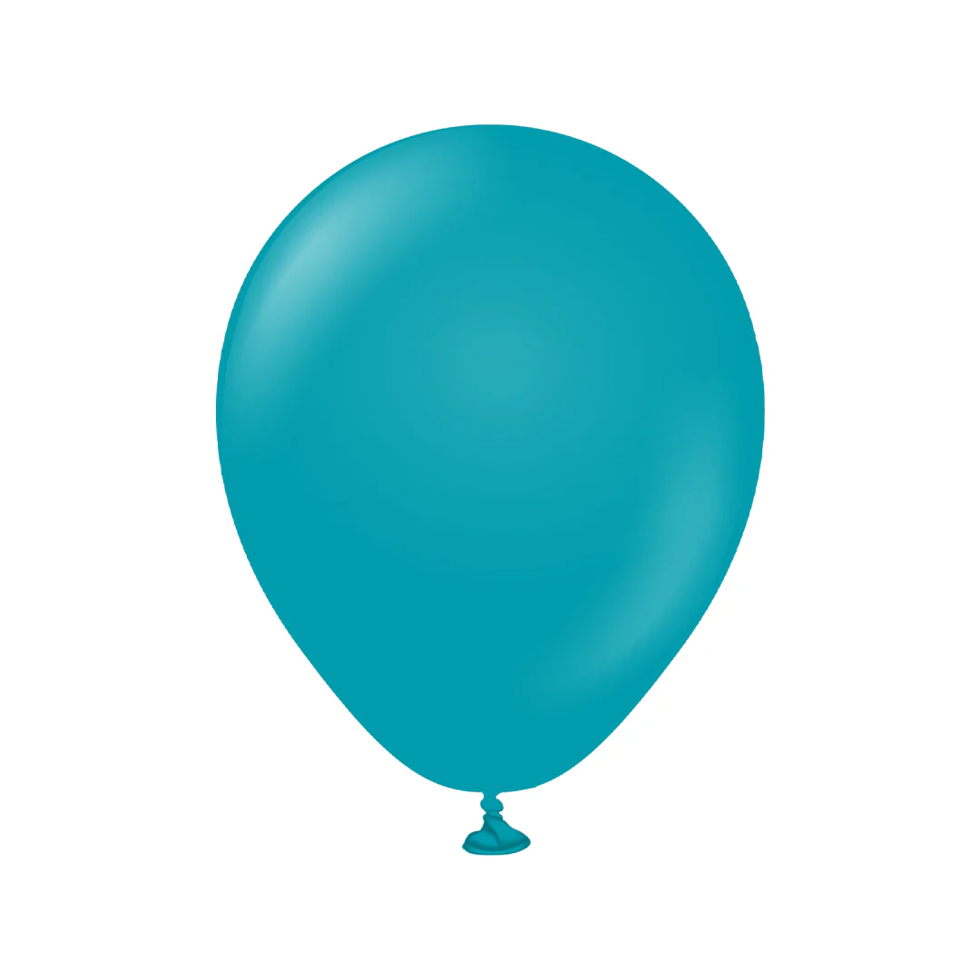 Kalisan Standard Turquoise Latex Balloon - Various Sizes - Image 2