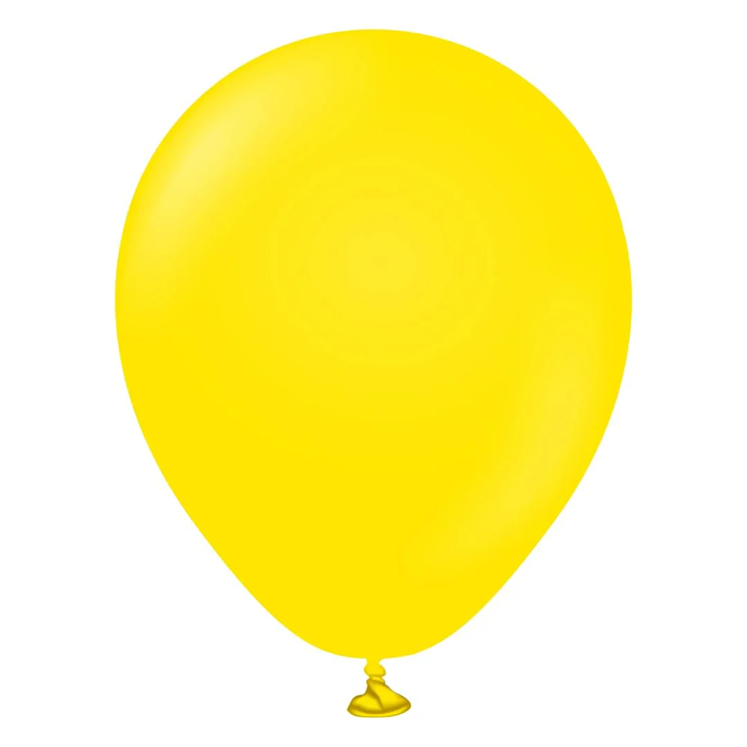Kalisan Standard Yellow Latex Balloon - Various Sizes