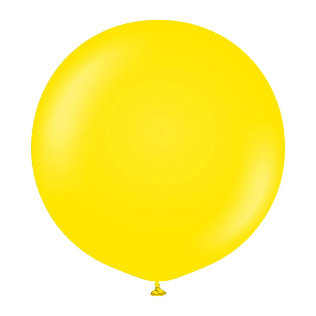 Kalisan Standard Yellow Latex Balloon - Various Sizes - Image 2