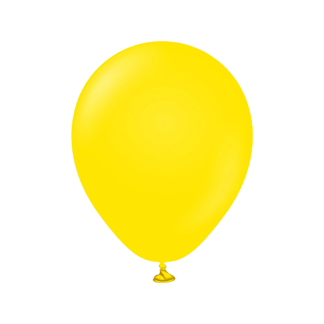 Kalisan Standard Yellow Latex Balloon - Various Sizes - Image 3