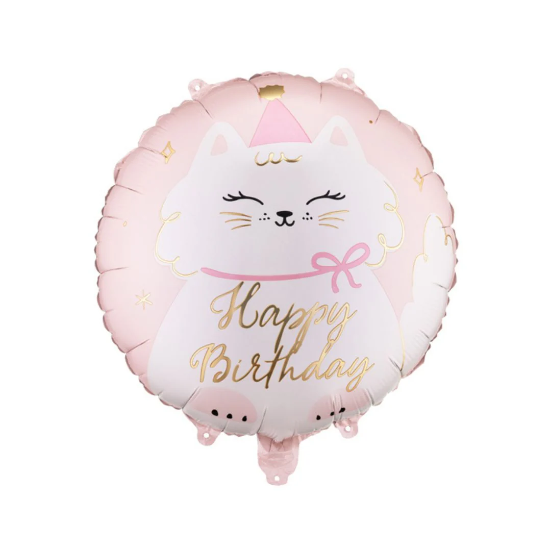 PartyDeco Kitty Cat 18" Circle Foil Balloon (1)