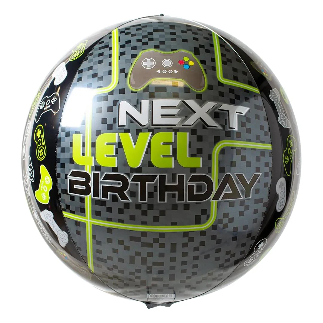 Anagram Level Up Birthday 15" Orbz Foil Balloon (1)