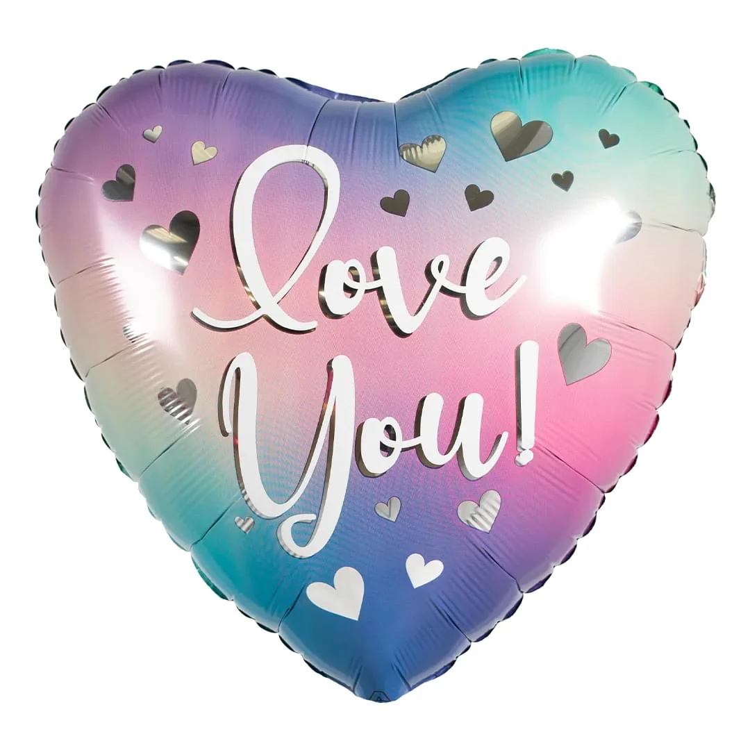 Anagram "Love You" Ombre 18" Heart Foil Balloon (1)