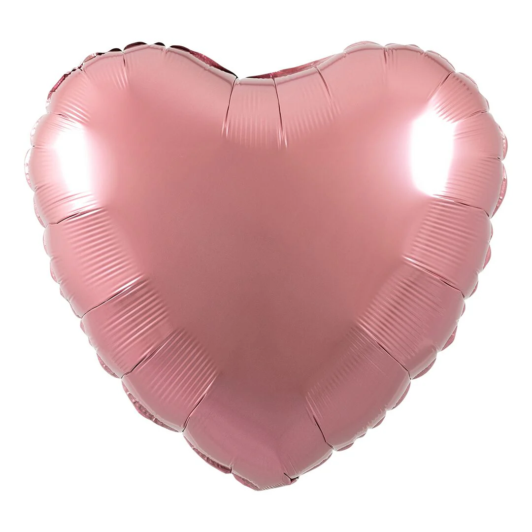 Qualatex Mauve Chrome 18" Heart Unpackaged