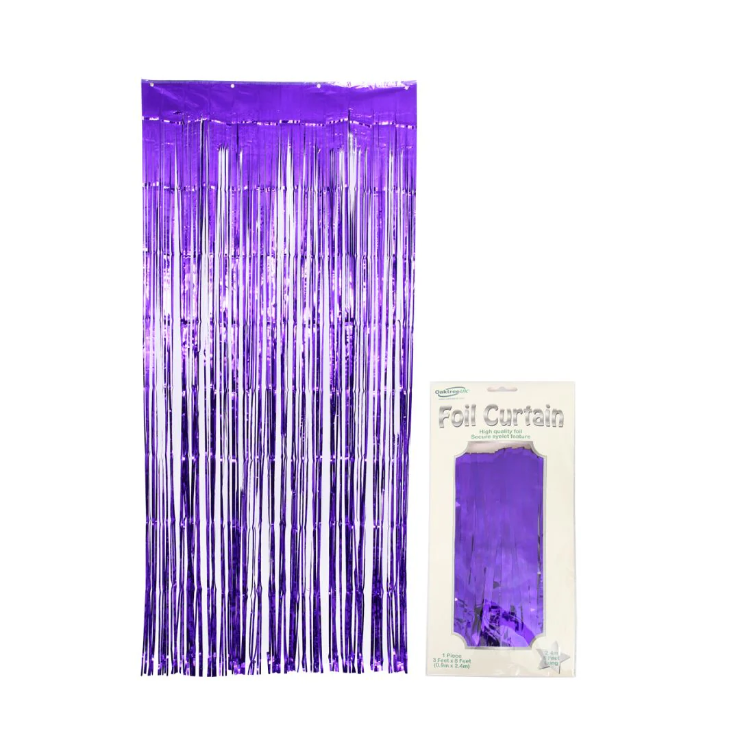 Metallic Purple Foil Door Curtain 0.90m x 2.40m (1)