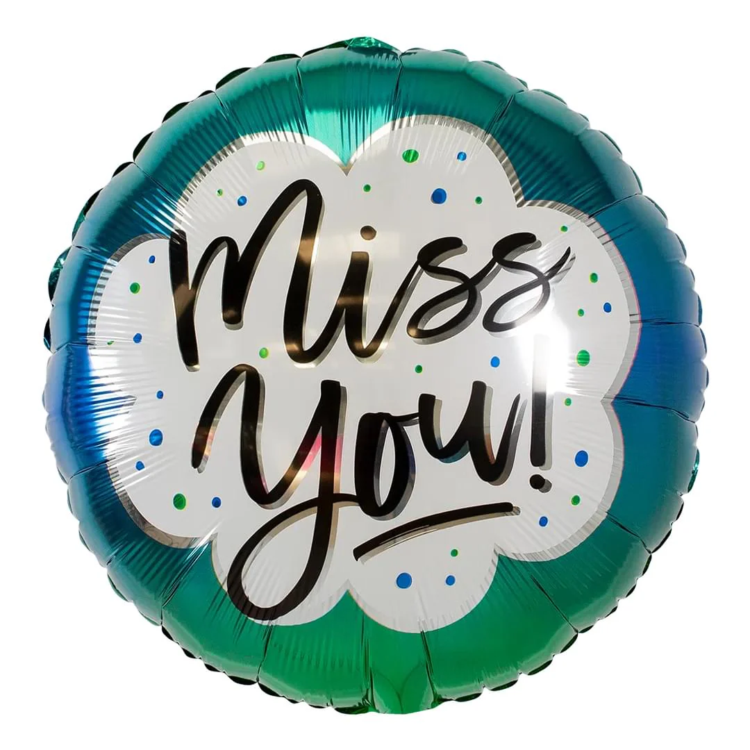 Anagram Ombre Miss You 18" Circle Foil Balloon (1)