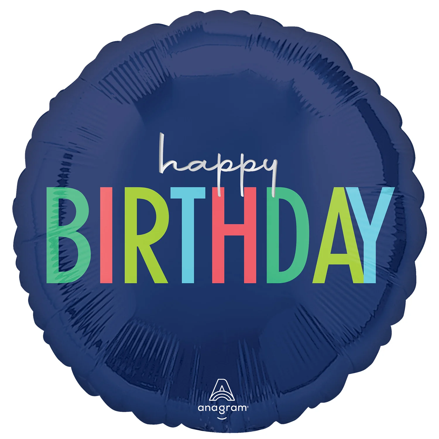 Anagram Modern Birthday 18" Circle Foil Balloon (1)
