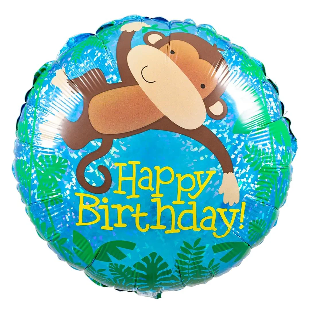 Monkey Buddy Birthday 18" Circle
