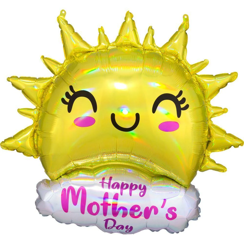 Anagram Mother's Day Sun Iridescent 35" Supershape Foil Balloon (1)