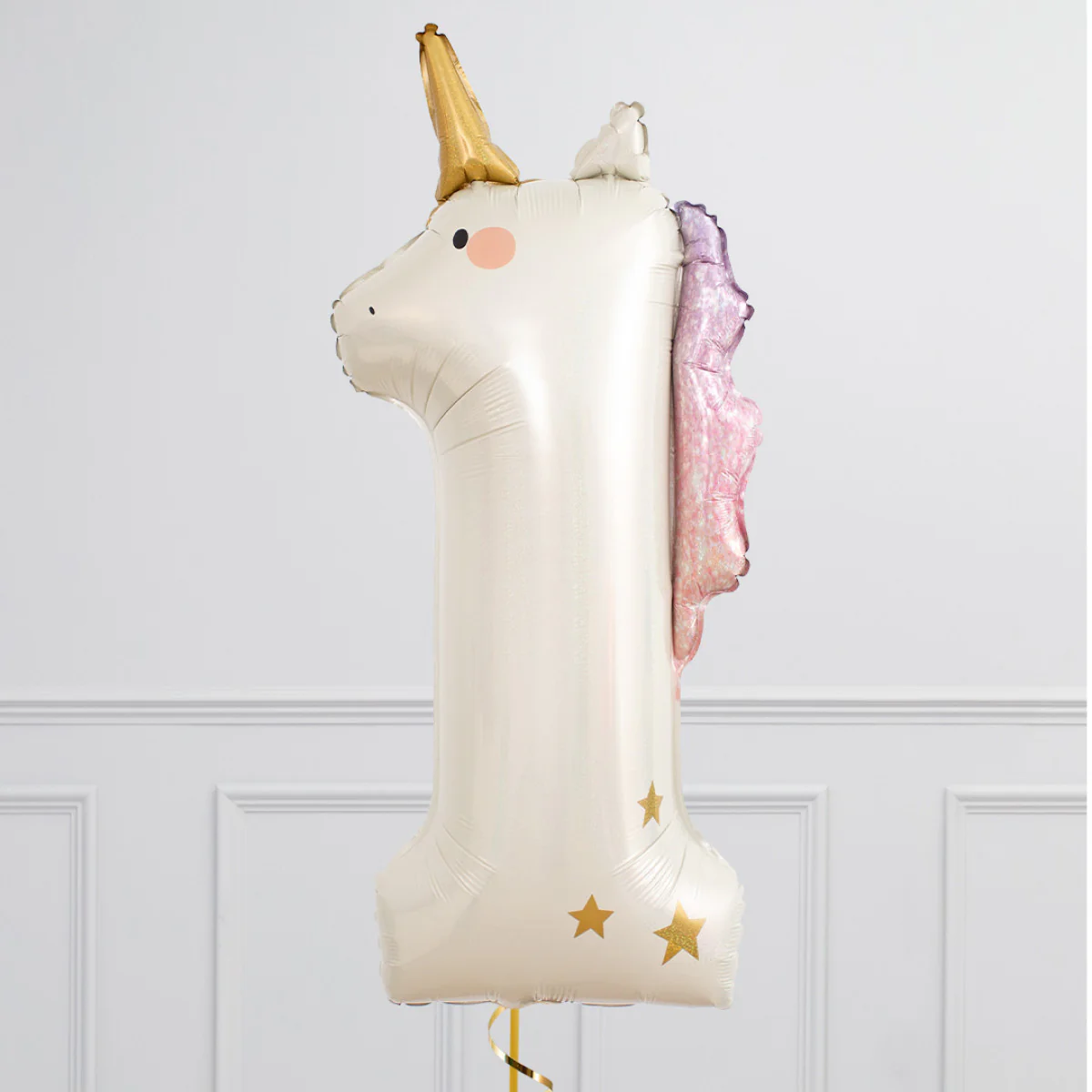 PartyDeco Number 1 Unicorn 36" Foil Balloon (1)