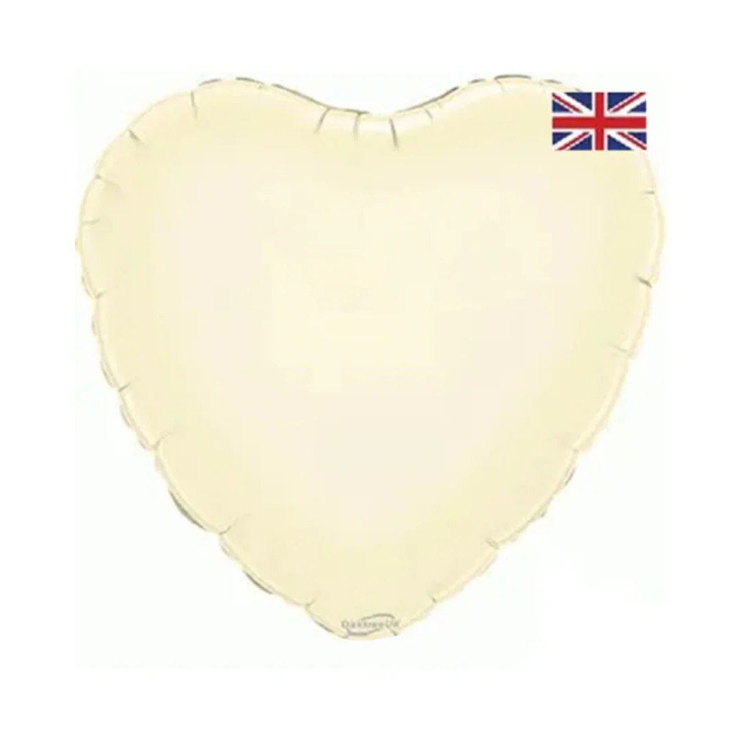Oaktree 18" Ivory Heart Foil Balloon (1)