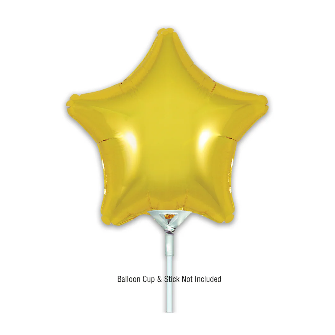 Oaktree Gold 9" Star Air-Filled Foil Balloon (1)