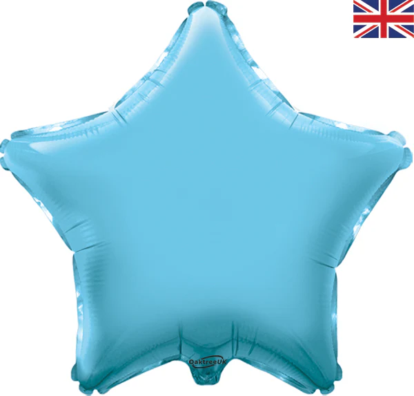 Oaktree Light Blue 19" Star Foil Balloon (1) Unpackaged