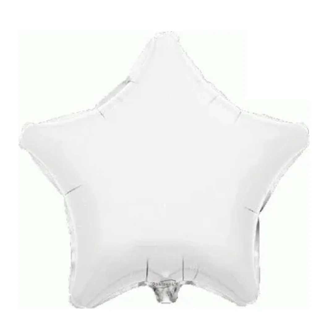 Oaktree White 19" Star Foil Balloon (1) Unpackaged