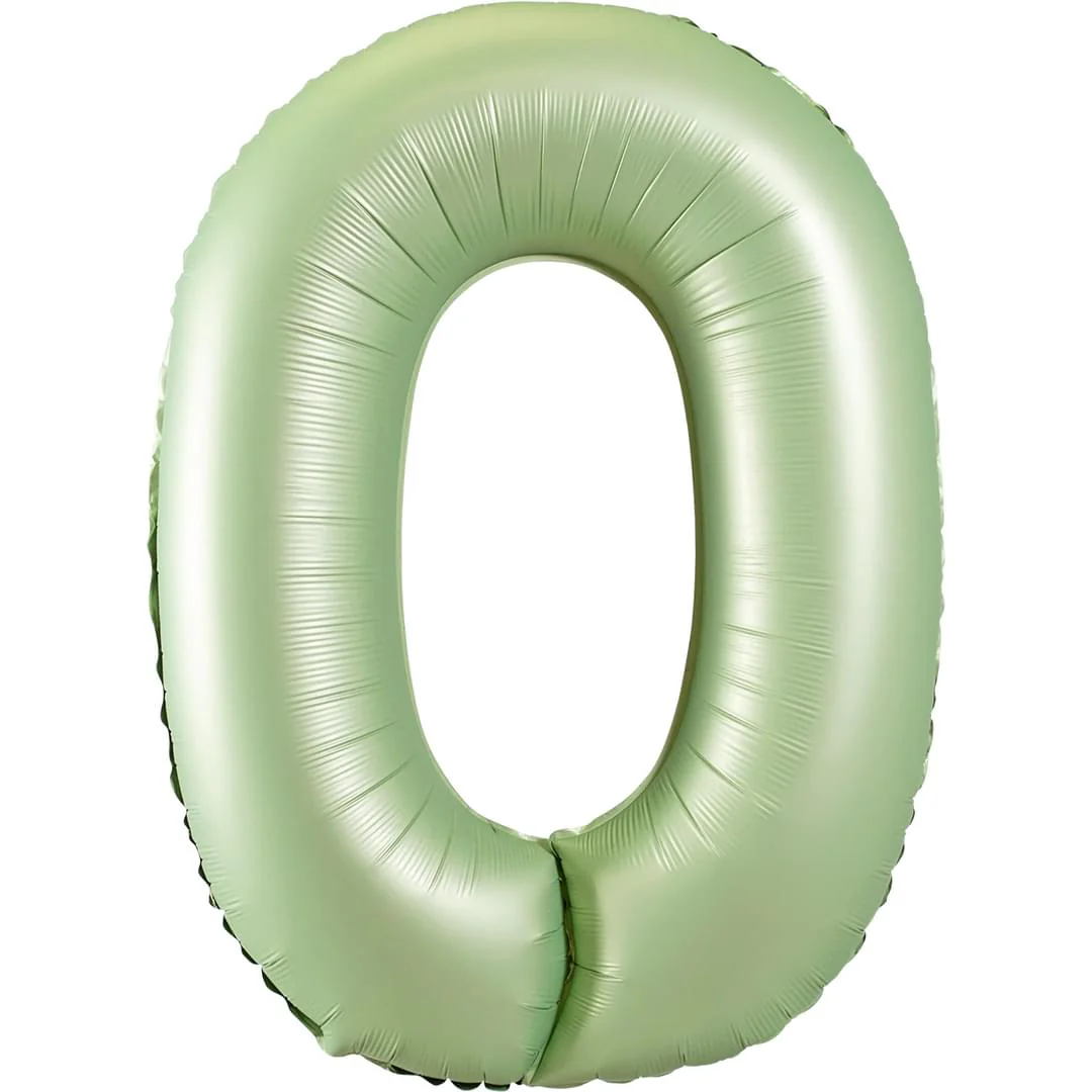 Olive Green 26" 0 Number Balloon