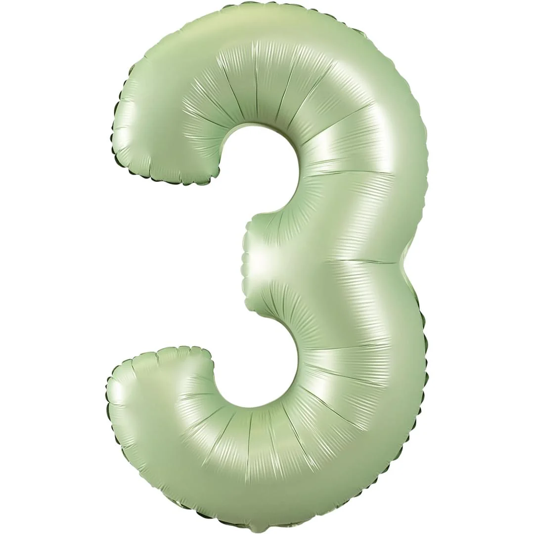 Olive Green 26" 3 Number Balloon