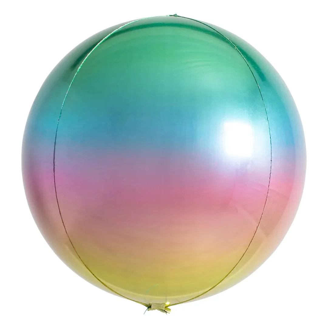 Anagram Ombre Pastel Rainbow 15" Orbz Foil Balloon (1)