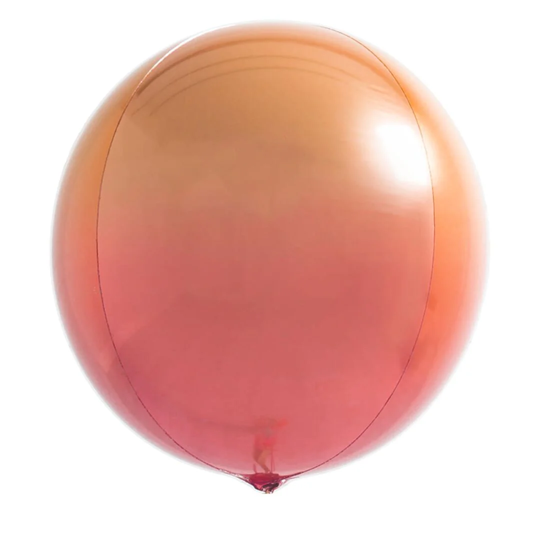 Anagram Ombre Red & Orange 15" Orbz Foil Balloon (1)