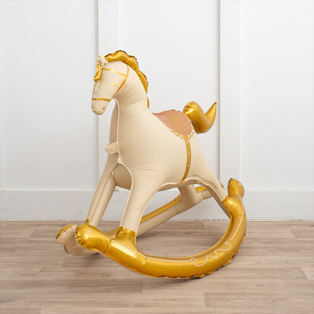 Party Deco Rocking Horse 41.5" x 34" Supershape Air-filled Foil Balloon (1)