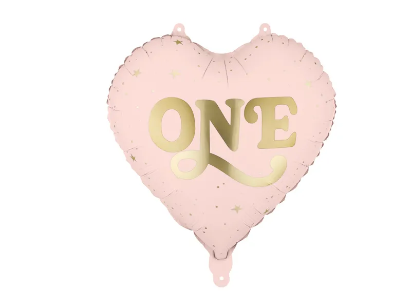 Party Deco Light Pink "One" 18" Heart (1)