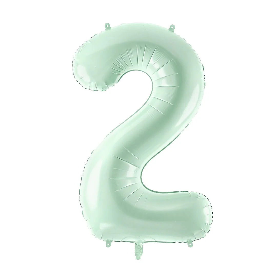 PartyDeco 28" Green Number 2 Foil Balloon (1)