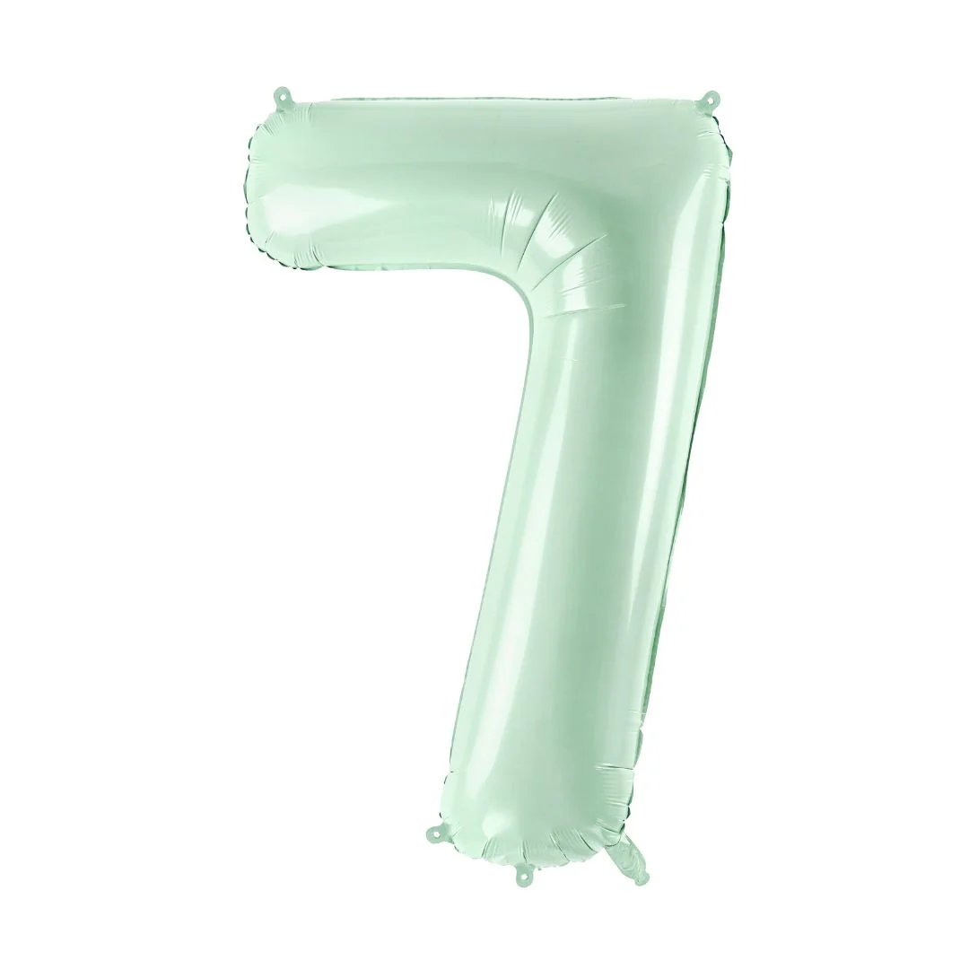 PartyDeco 28" Green Number 7 Foil Balloon (1)