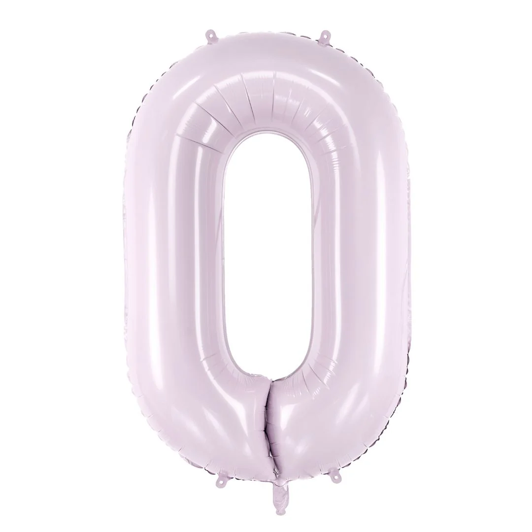 PartyDeco 28" Purple Number 0 Foil Balloon (1)