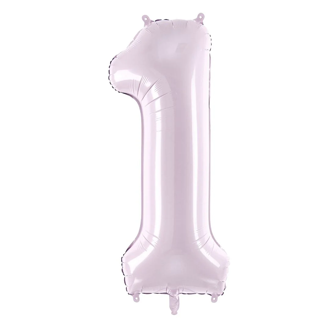 PartyDeco 28" Purple Number 1 Foil Balloon (1)