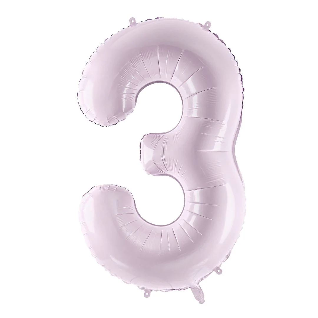 PartyDeco 28" Purple Number 3 Foil Balloon (1)