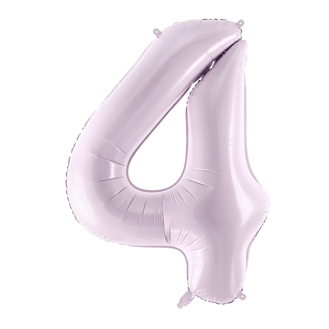 PartyDeco 28" Purple Number 4 Foil Balloon (1)