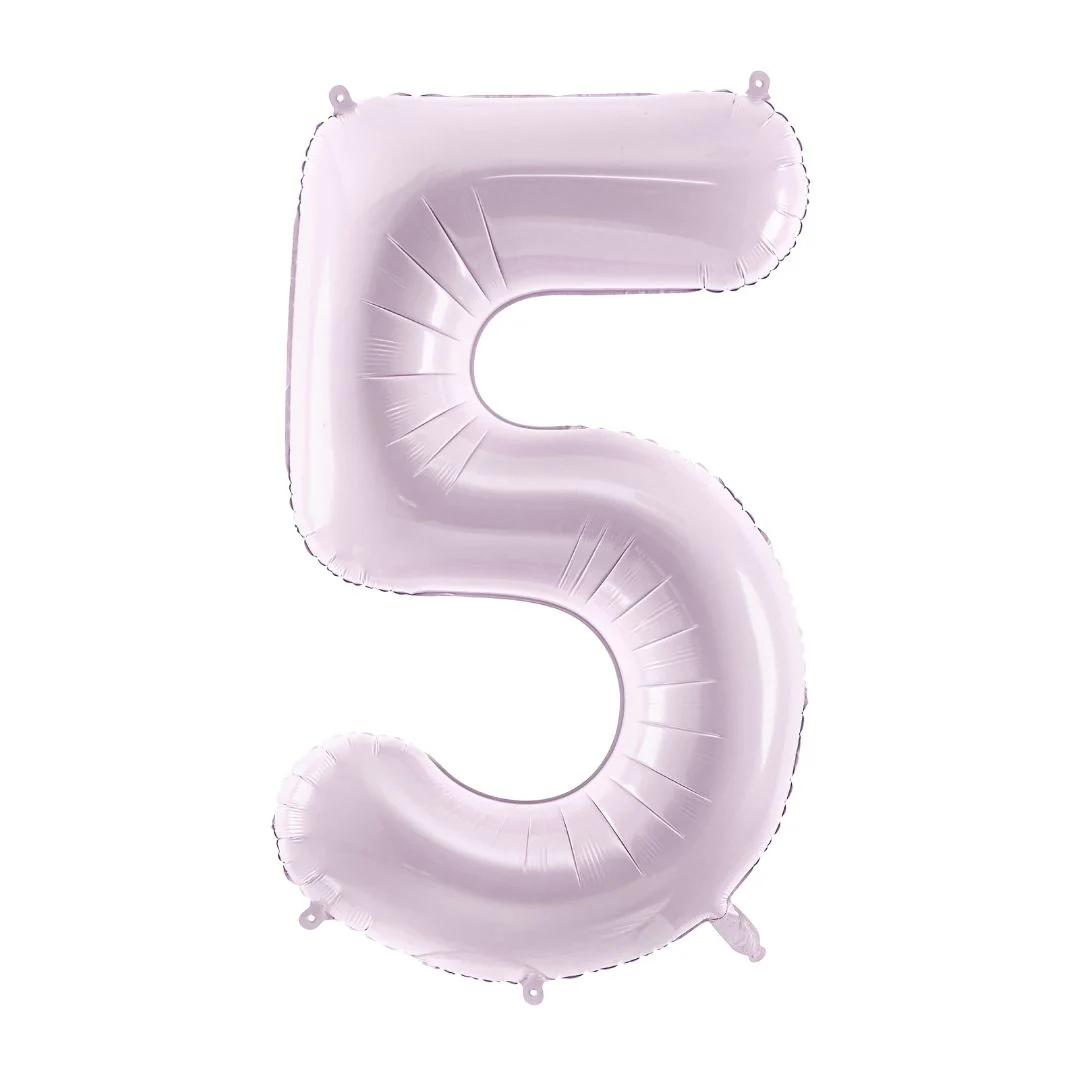 PartyDeco 28" Purple Number 5 Foil Balloon (1)