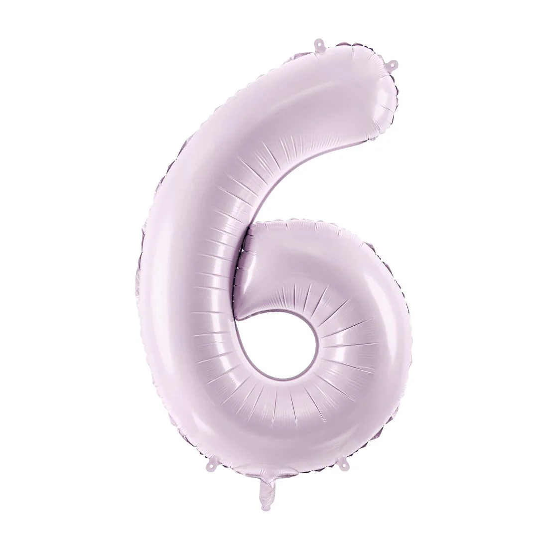 PartyDeco 28" Purple Number 6 Foil Balloon (1)