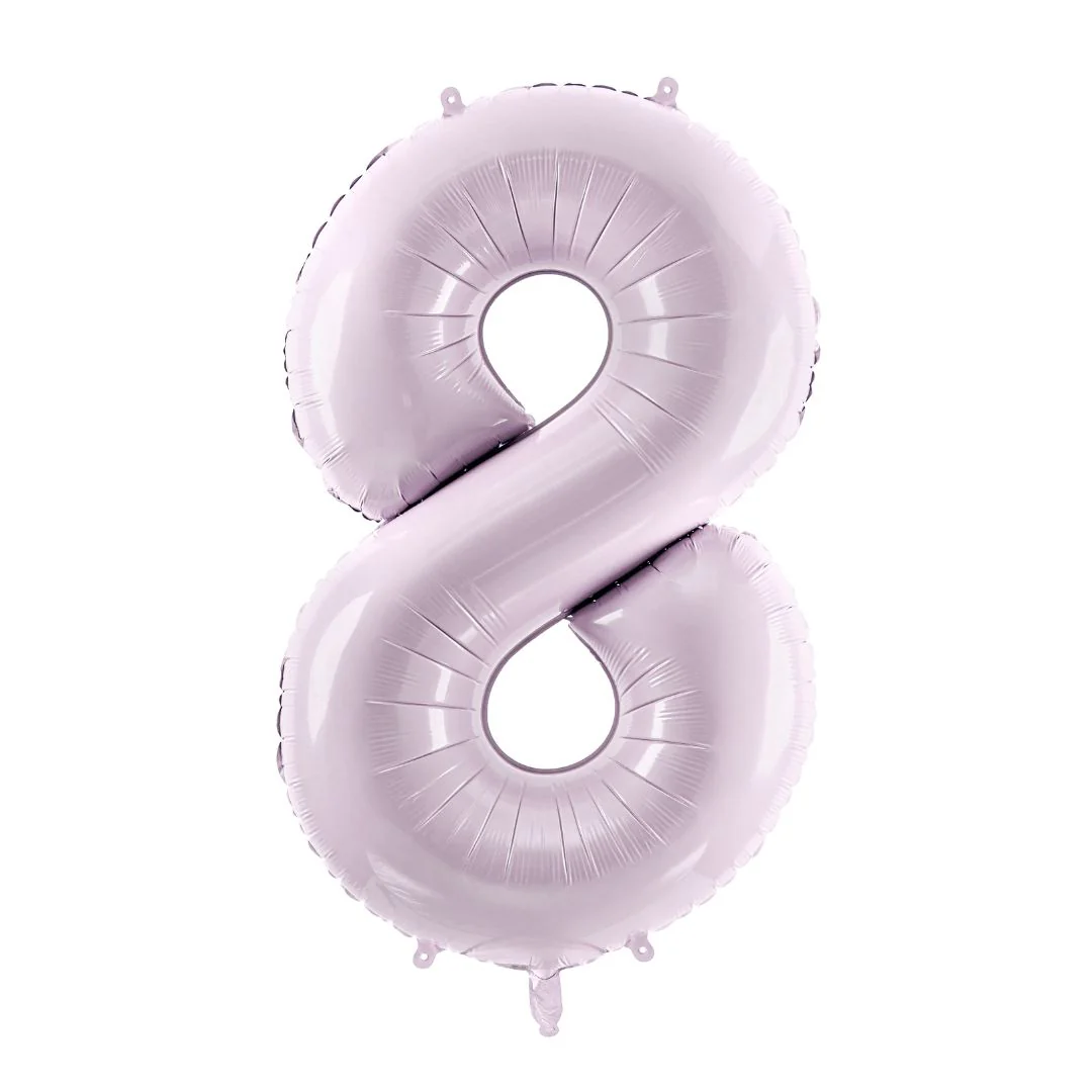 PartyDeco 28" Purple Number 8 Foil Balloon (1)