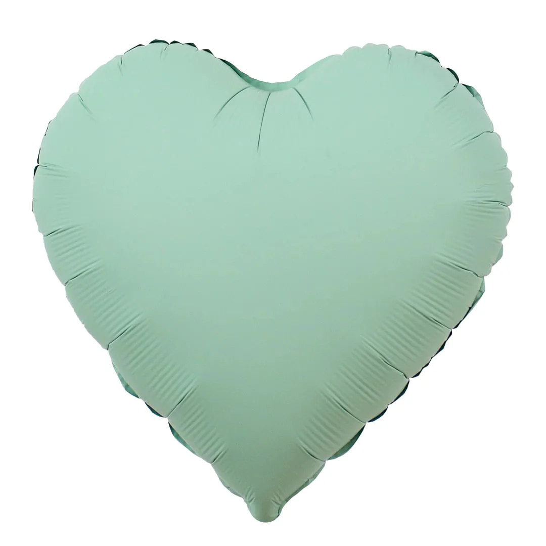 PartyDeco Green Heart 18" Foil Balloon (1)