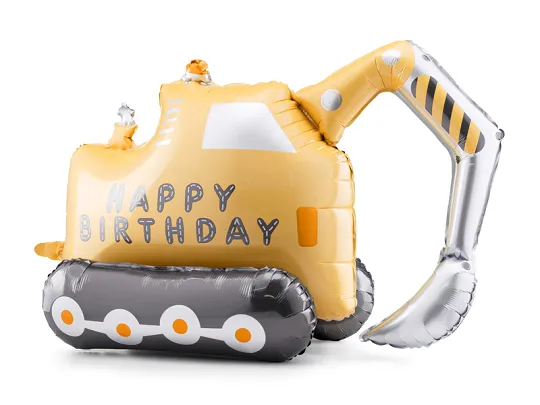 PartyDeco Digger Excavator Standing Air Fill 76x 49cm