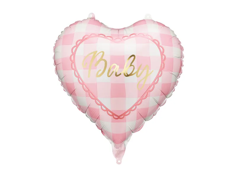 PartyDeco Light Pink "Baby" 18" Heart (1)