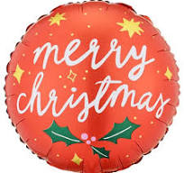 PartyDeco Merry Christmas 18" Round Foil Balloon (1)
