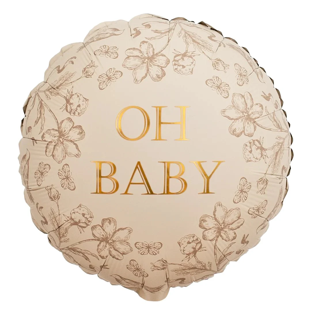Party Deco Oh Baby 18" Circle Foil Balloon (1)