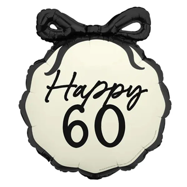 PartyDeco Bow Happy ''60'', 47.5x45 cm
