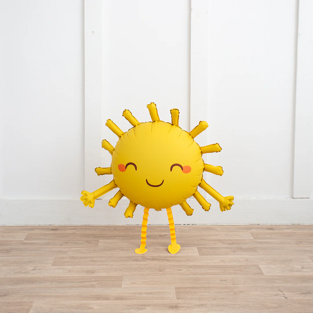 Party Deco Yellow Sun 30.5" x 24.5" Supershape Foil Balloon (1)