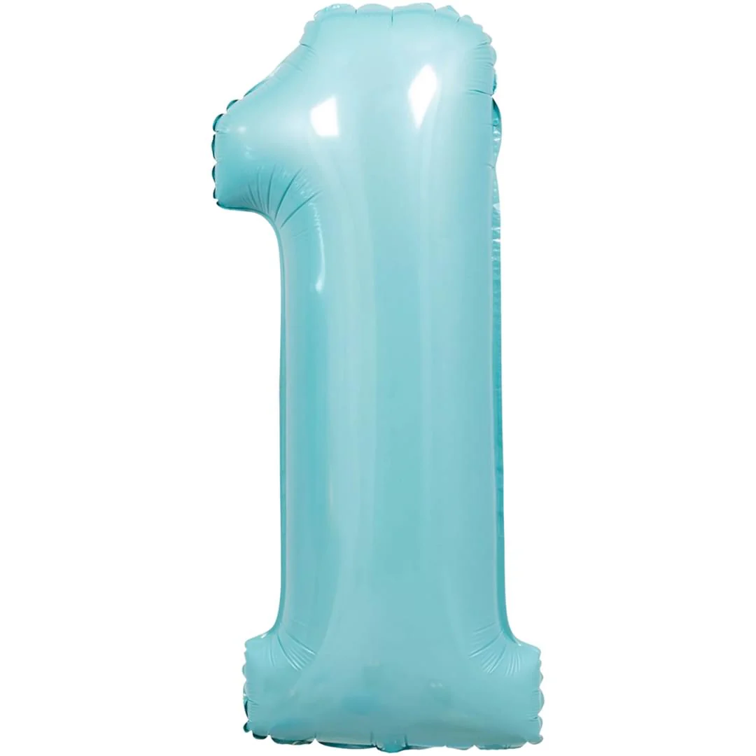Pastel Blue 26" 1 Number Balloon