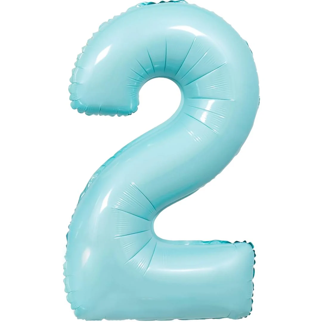 Pastel Blue 26" 2 Number Balloon